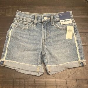 Brand new with tags- Old Navy girls shorts in size 8, high rise, 4” inseam